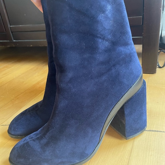 Dear Frances Navy Suede & Black Leather Spirit Boot - Picture 4 of 5